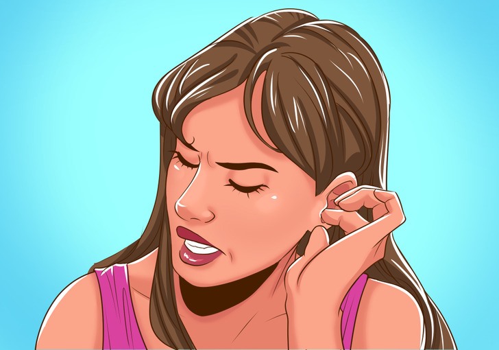 3. Khó chịu hoặc đau đớn: Lúc đầu, bạn có thể cảm thấy đau tai, đặc biệt là sau khi kéo dái tai hoặc đẩy vành tai. Sau một thời gian, bạn sẽ cảm thấy như tai của mình đang chứa đầy thứ gì đó rất khó chịu và đau đớn. Trong những trường hợp nghiêm trọng hơn, cơn đau này sẽ di chuyển sang mặt, cổ hoặc một bên đầu của bạn. (Ảnh: Brightside)