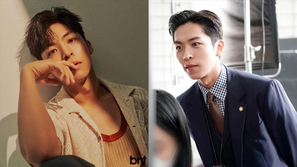 Joo Jong Hyuk góp mặt trong “Extraordinary Attorney Woo” (phải). Anh sở hữu vẻ ngoài cuốn hút, có nốt ruồi nổi bật trên sống mũi. Ảnh: Instagram.