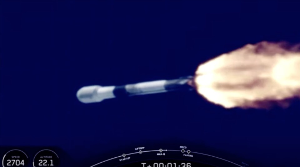 Theo SpaceX, tên lửa Falcon 9 có thể tái sử dụng tới 15 lần. Ảnh chụp màn hình