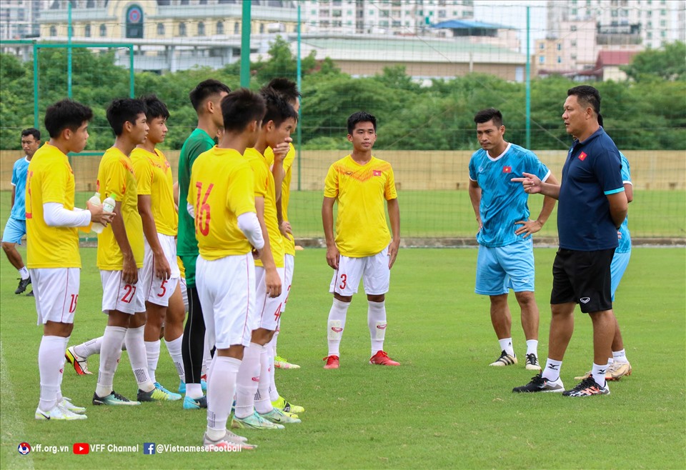 U16 Việt Nam chuẩn bị lên đường dự giải vô địch U16 Đông Nam Á 2022. Ảnh: VFF