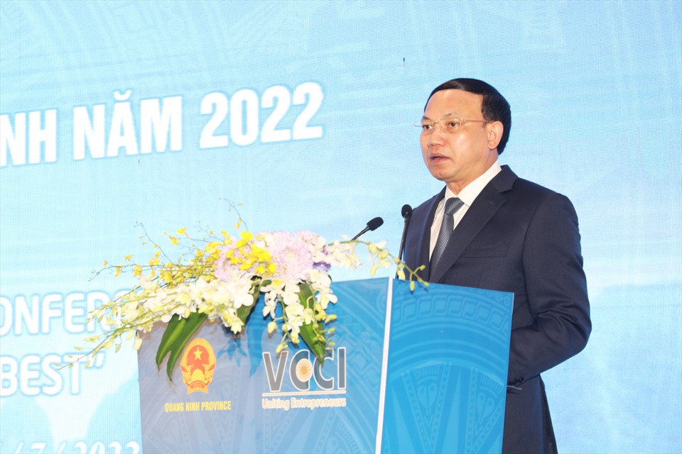 Bí thư tỉnh ủy Quảng Ninh Nguyễn Xuân Ký phát biểu tại khai mạc hội nghị.