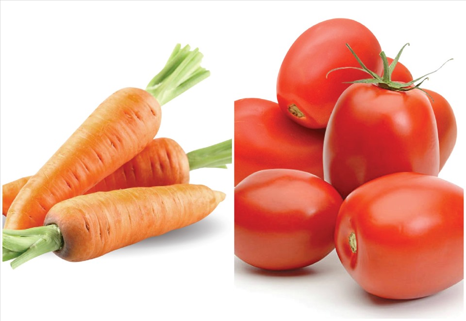 Cà chua với cà rốt hoặc dưa chuột khi ăn chung với nhau lại không hề tốt như bạn nghĩ, Vì cà rốt và dưa chuột chứa enzym phân giải vitamin C trong cà chua nên đồng thời khi dùng chung loại thực phẩm này sẽ làm mất công dụng của nhau.