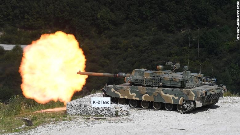 Xe tăng K2 của Hàn Quốc. Ảnh: AFP