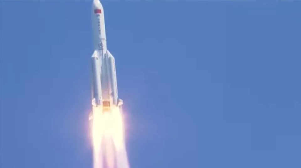 Tên lửa Trường Chinh 5B được phóng ngày 24.7.2022. Ảnh: CGTN