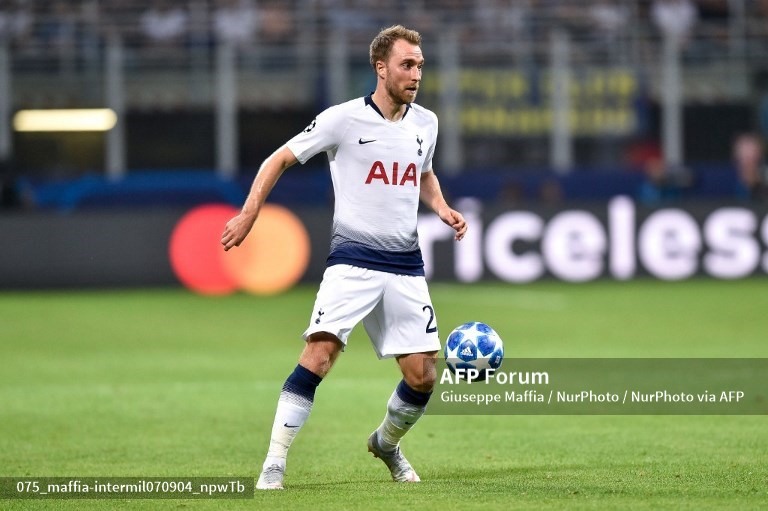 Eriksen từng có thời gian thi đấu thành công trong màu áo Tottenham.  Ảnh: AFP