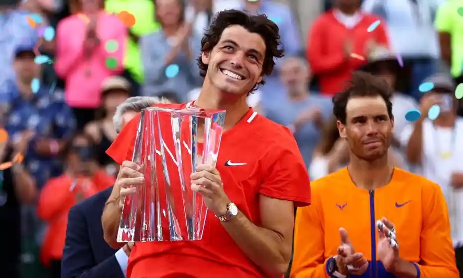 Taylor Fritz, tay vợt 24 tuổi từng thắng Nadal ở chung kết Indian Wells. Ảnh: ATP