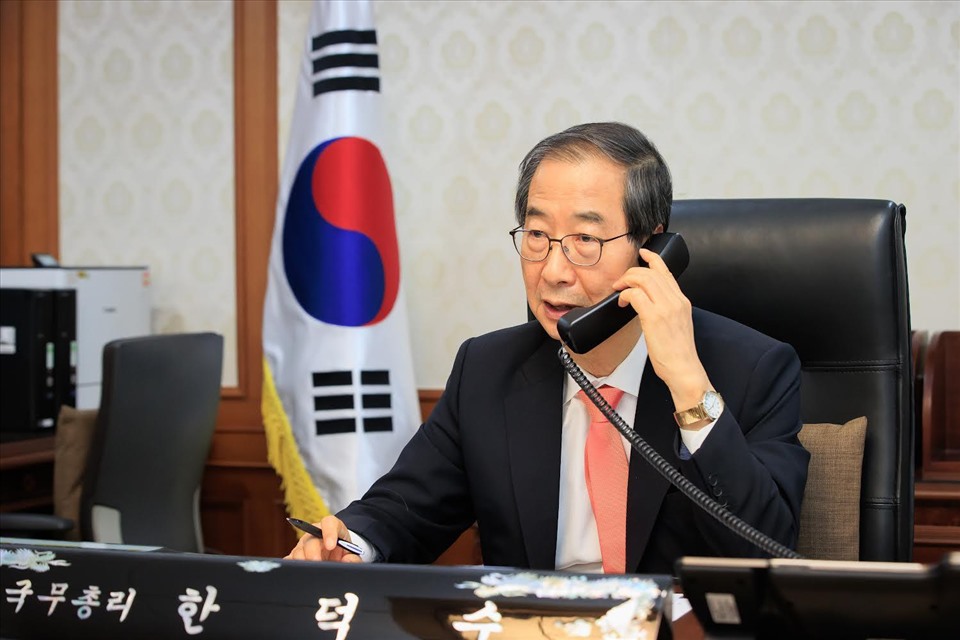Thủ tướng Nội các Hàn Quốc Han Duck-soo. Ảnh: BNG