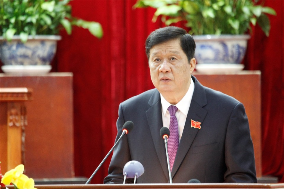 Chủ tịch HĐND TP Cần Thơ Phạm Văn Hiểu phát biểu khai mạc kỳ họp thứ 6 ngày 6-7. Ảnh: BT