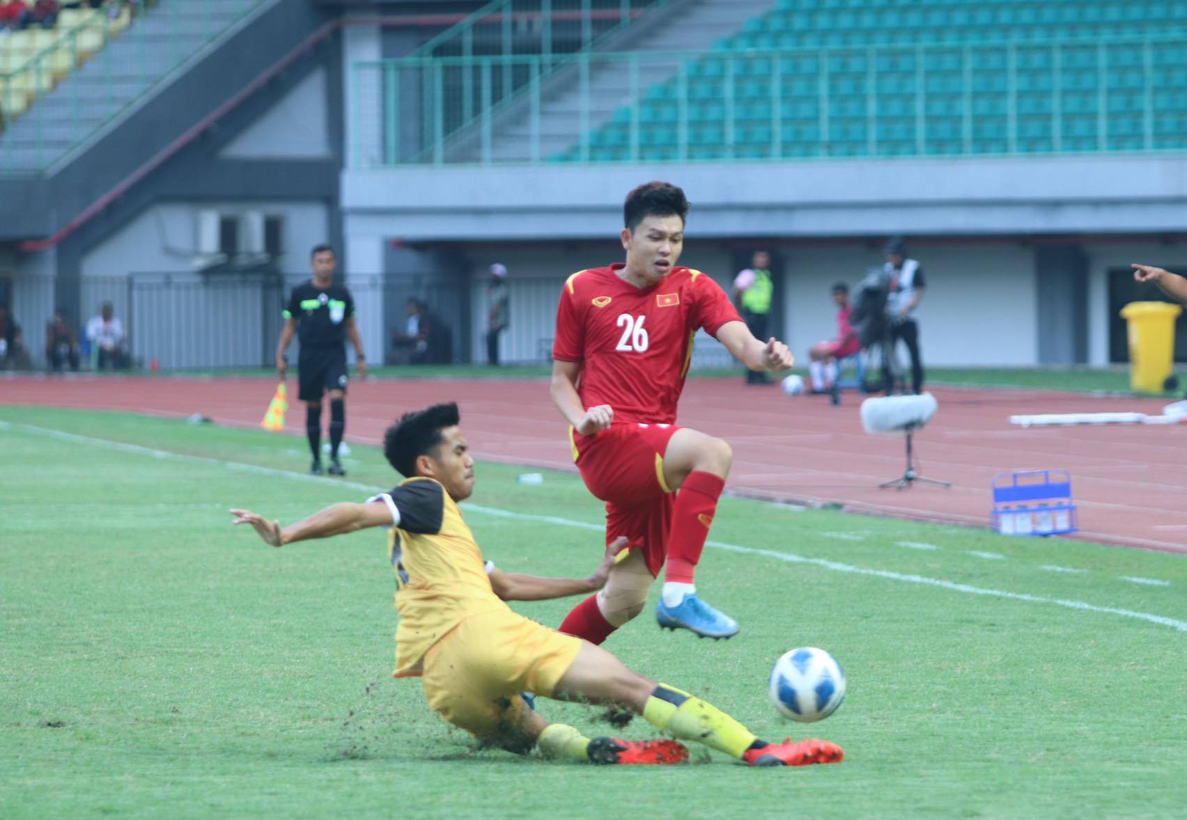 U19 Việt Nam đang thi đấu hưng phấn. Ảnh: H.A