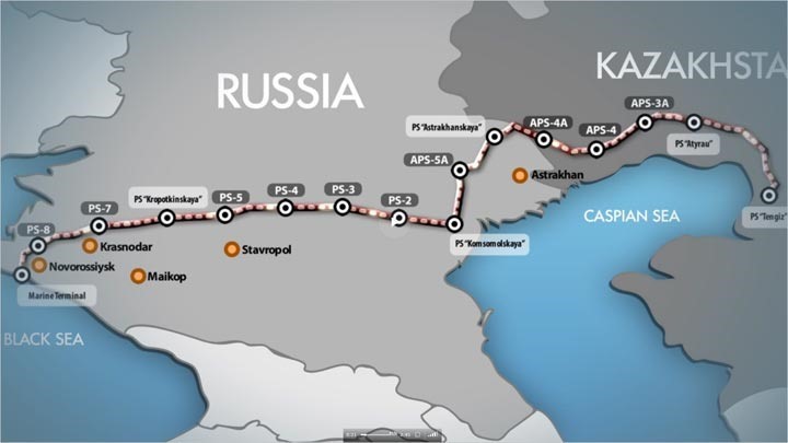 Đường ống dẫn dầu Caspian Pipeline Consortium. Ảnh: Caspian Pipeline Consortium