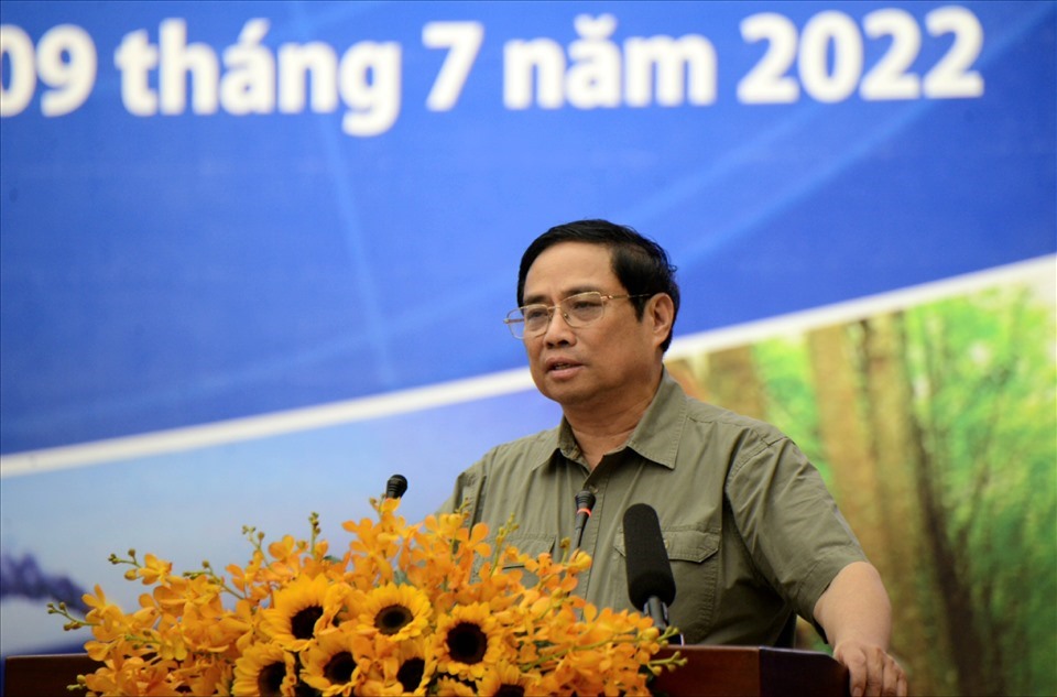 Thủ tướng Phạm Minh Chính phát biểu khai mạc hội nghị. Ảnh: Minh Quân