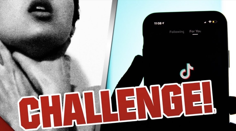 “Thử thách bất tỉnh” là một thử thách cực nguy hiểm được lan truyền trên mạng xã hội, gần đây là TikTok. Ảnh chụp màn hình