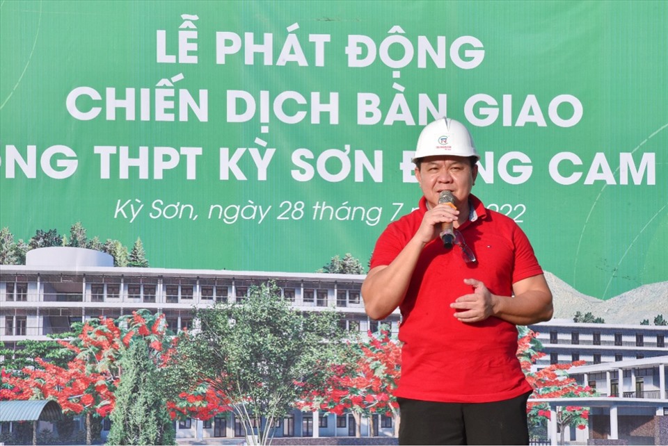 Ông Nguyễn Tâm Tiến - Tổng Giám đốc Tập đoàn Trung Nam chia sẻ tại Lễ phát động.  Ảnh: VT