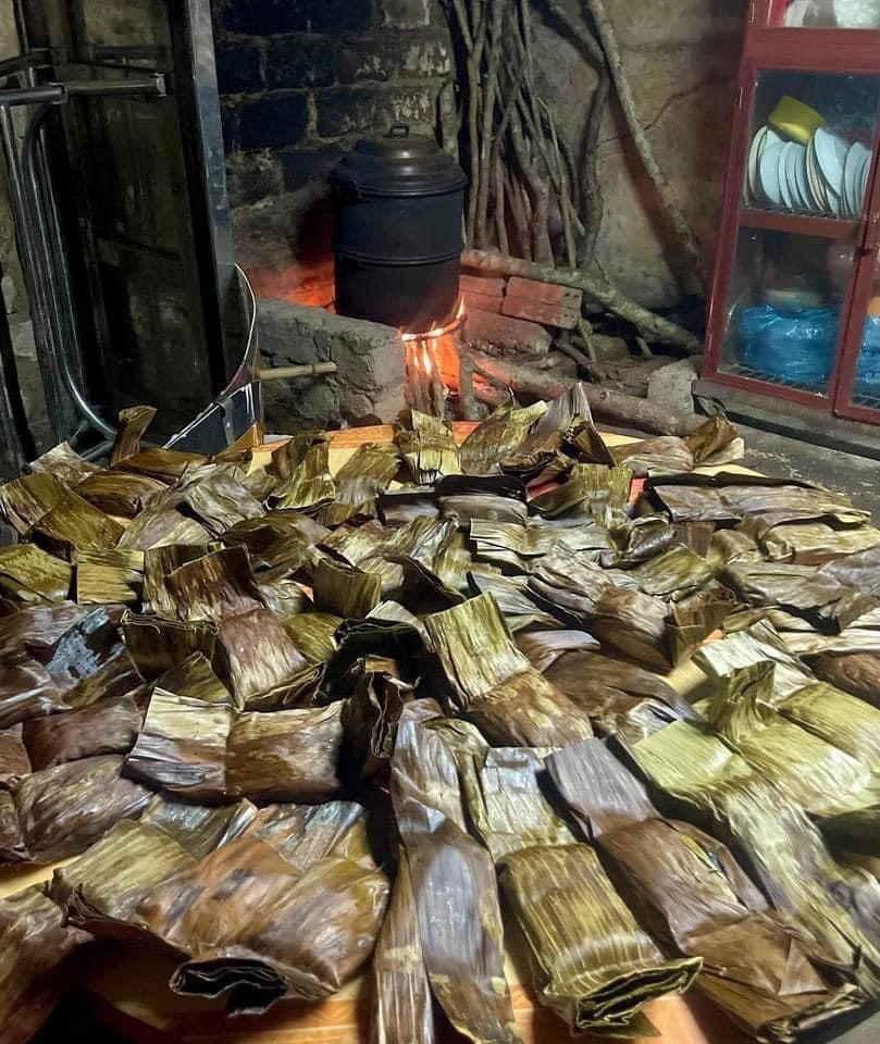 Bánh gai tự làm ở Cao Bằng.