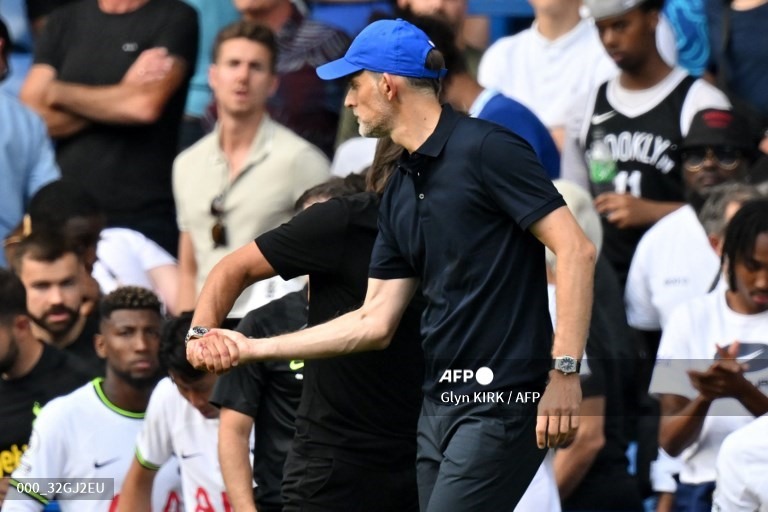 Tuchel và Conte khiến trận đấu trở nên căng thẳng.  Ảnh: AFP