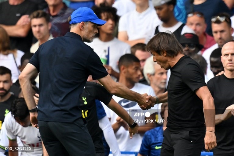 Tuchel và Conte khiến trận đấu trở nên căng thẳng.  Ảnh: AFP