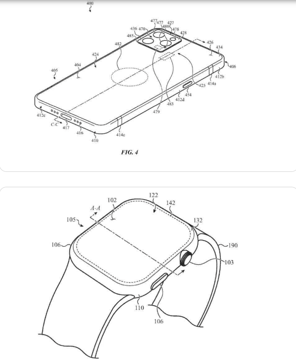 Hình ảnh bằng sáng chế của Apple tiết lộ iPhone và Đồng hồ có thể sử dụng zirconia. Ảnh chụp màn hình