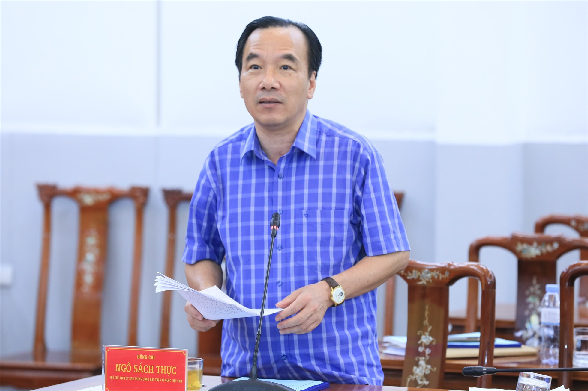 Phó Chủ tịch UBTƯ MTTQ Việt Nam Ngô Sách Thực.