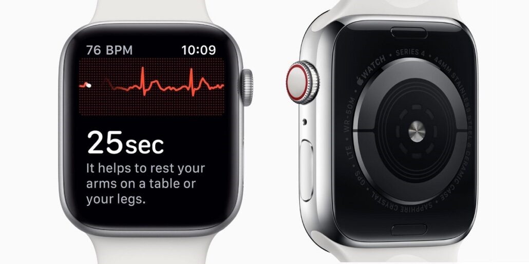 Apple Watch Series 4 đến Series 7 có thể ghi lại nhiều đạo trình điện tâm đồ trên các bộ phận cơ thể khác nhau. Ảnh chụp màn hình