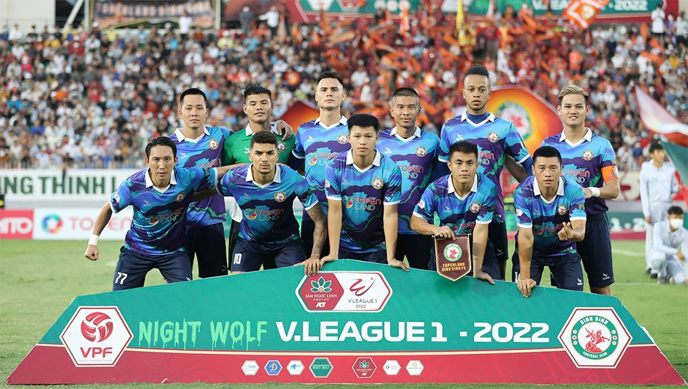 Câu lạc bộ Bình Định đều thủng lưới ở cả 11 vòng đấu vừa qua của V.League 2022. Ảnh: VPF