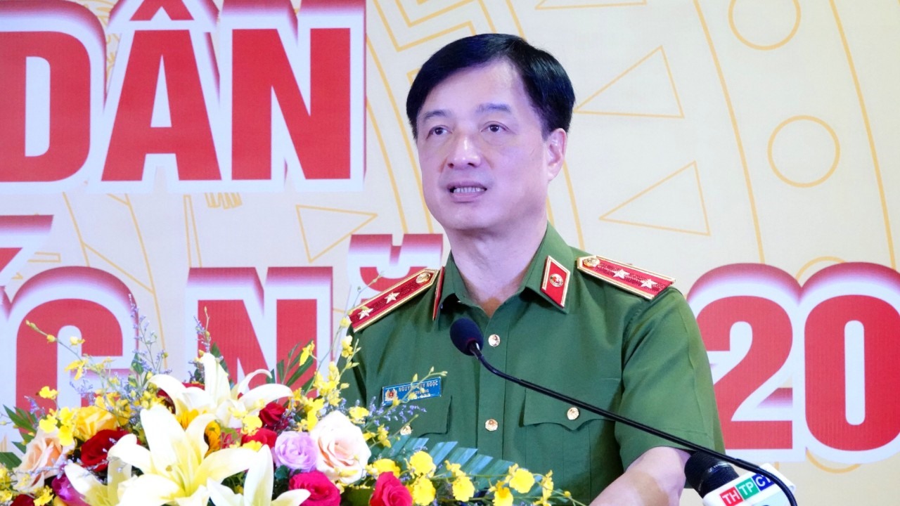 Trung tướng Nguyễn Duy Ngọc phát biểu tại Ngày hội