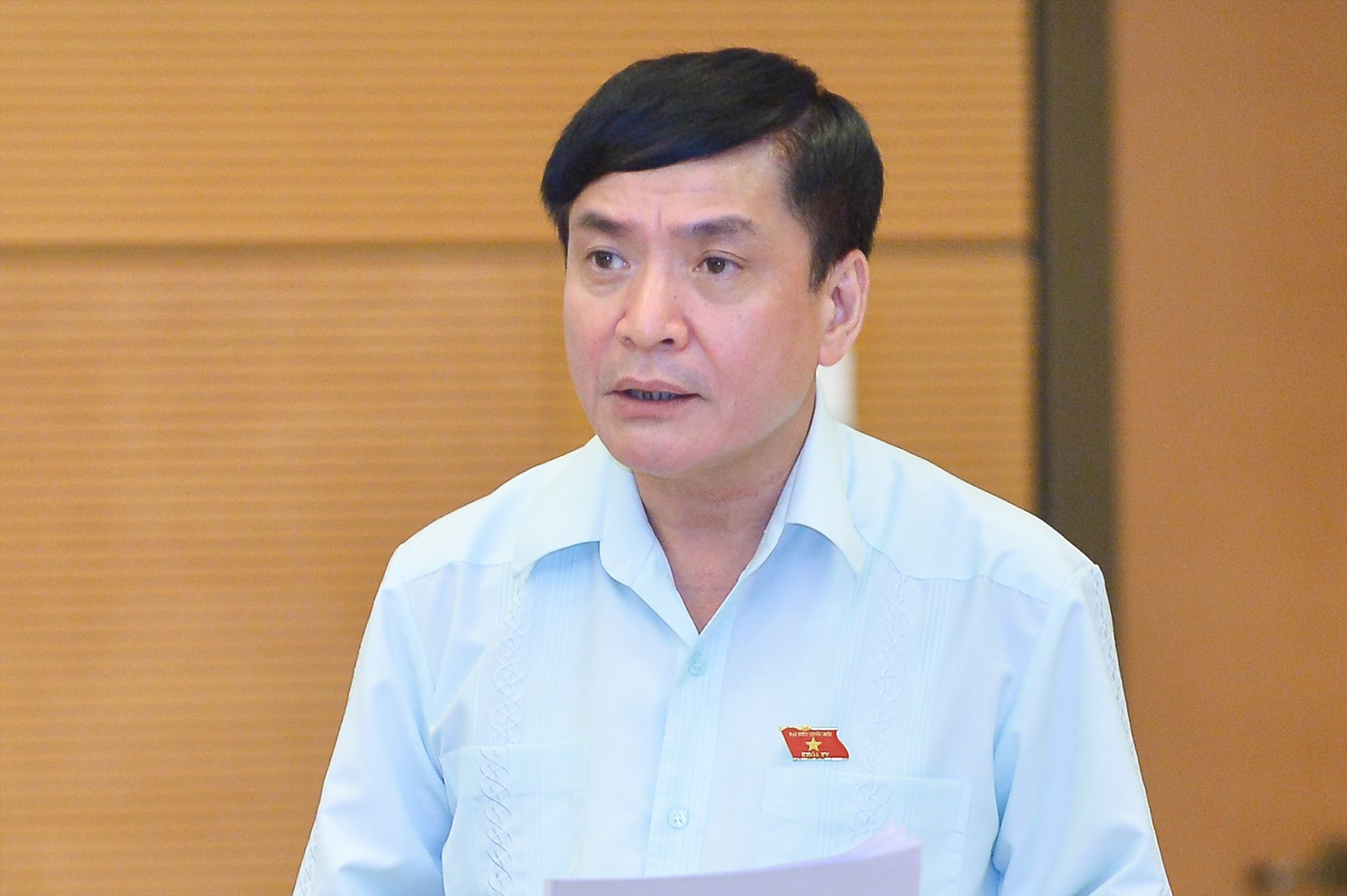 Tổng Thư ký Quốc hội Bùi Văn Cường phát biểu.