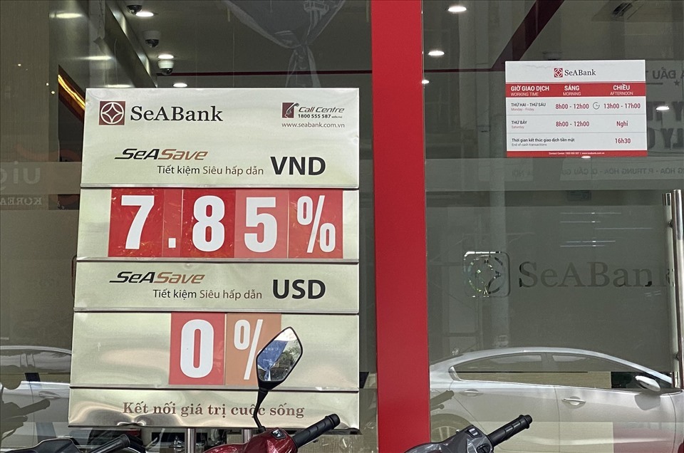 Lãi suất cao nhất của SeABank hiện nay là 7,85% cho sản phẩm chứng chỉ tiền gửi. Ảnh L.Hương