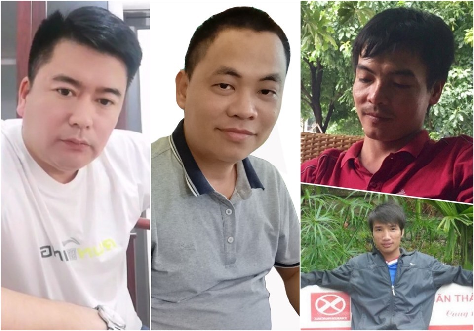 Những lãnh đạo của Hoàng Gia Yên Bái. Từ trái qua là các ông: A Lưu, Nguyễn Trọng Sơn, Ngô Quang Tùng, Nguyễn Tất Thế.