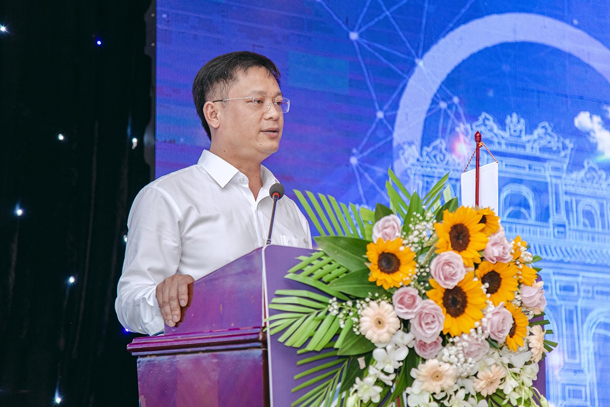 Phó Chủ tịch UBND tỉnh Nguyễn Thanh Bình phát biểu khai mạc. (Ảnh: BTC)