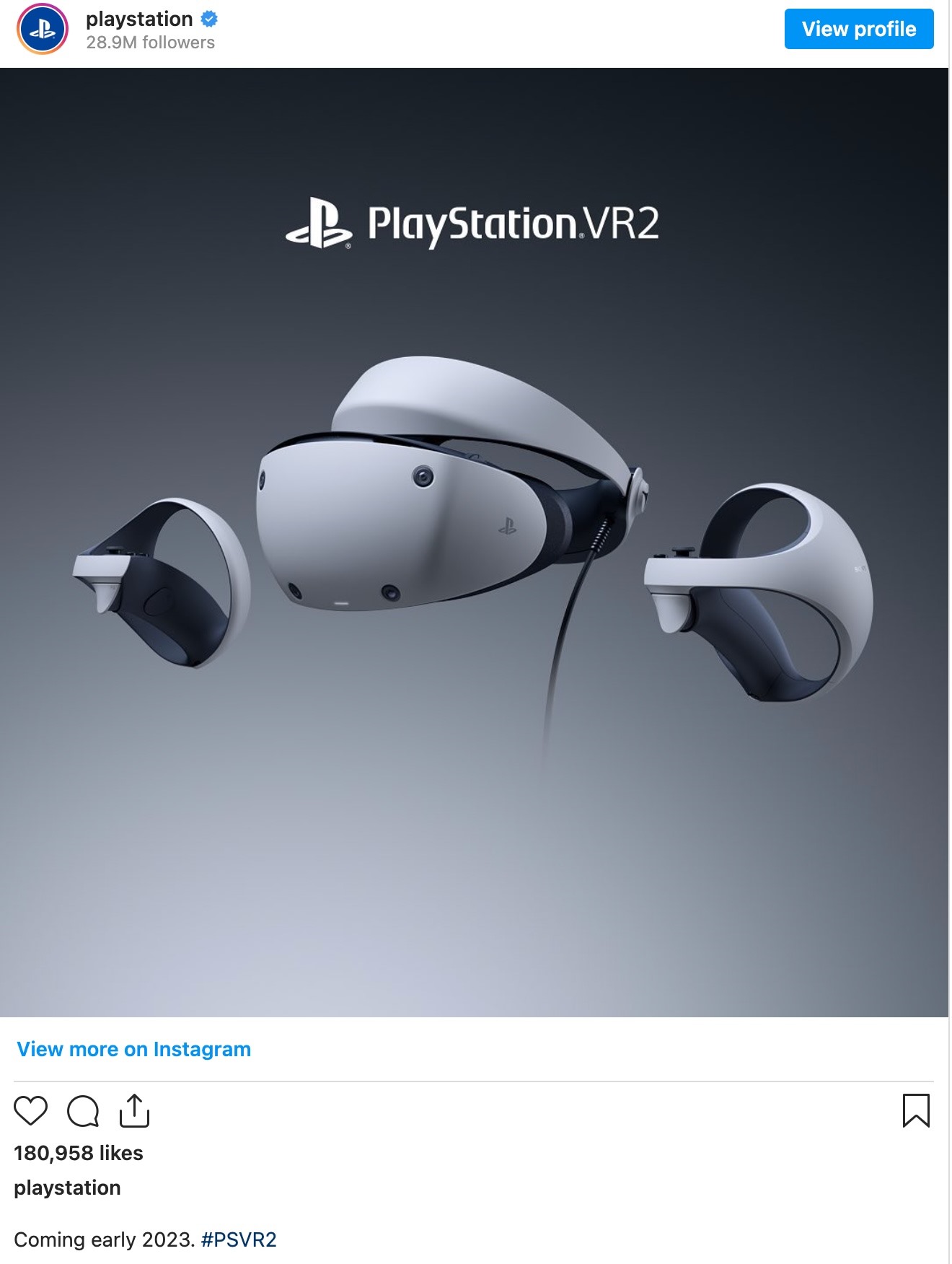 Sony đã hé lộ về hệ máy này trong bài đăng mới của mình trên Instagram và hẹn khách hàng đến năm 2023. Ảnh chụp màn hình