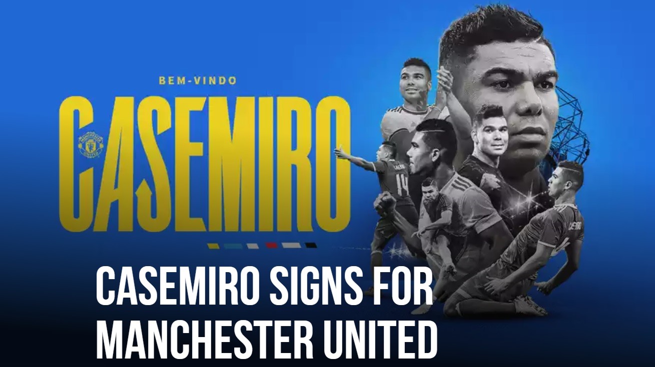 Hình ảnh chào mừng Casemiro trên trang chủ của Man United. Ảnh: MUFC