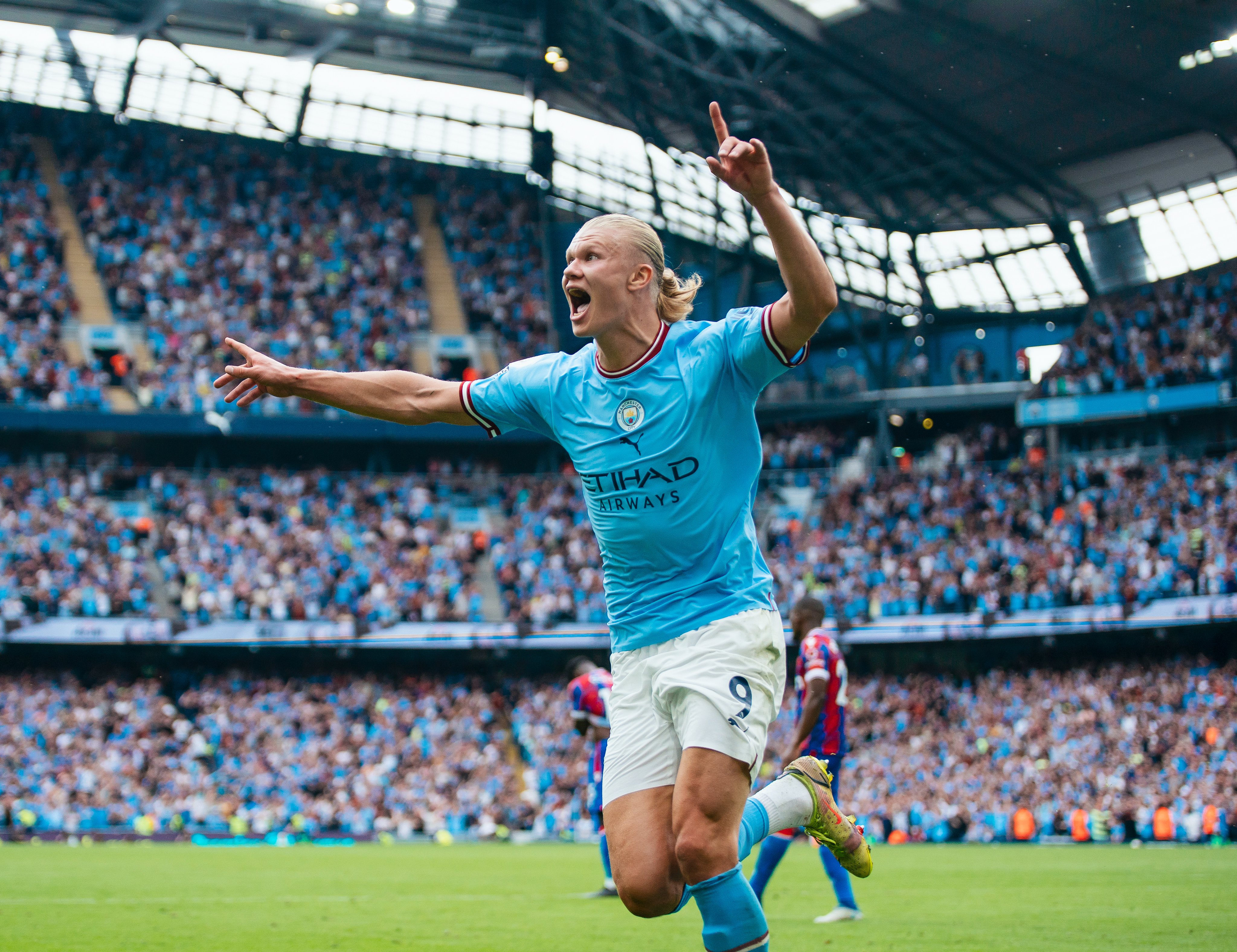 Haaland có cút hat-trick đầu tiên tại Man City. Ảnh: Manchester City FC