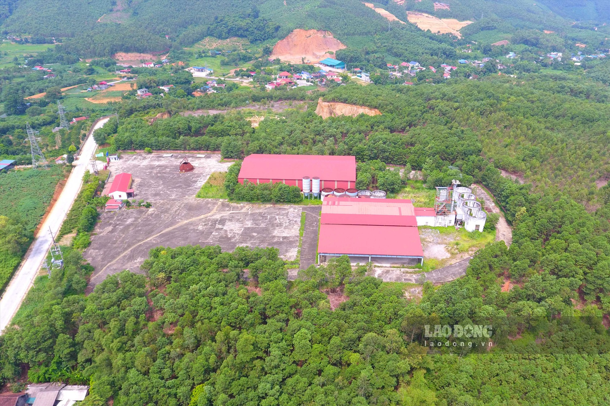 Dự án Nhà máy xi măng Yến Mao tọa lạc tại xã Tu Vũ (xã Yến Mao cũ), huyện Thanh Thủy, tỉnh Phú Thọ với diện tích trên 20 ha. Ảnh: Trần Trọng.