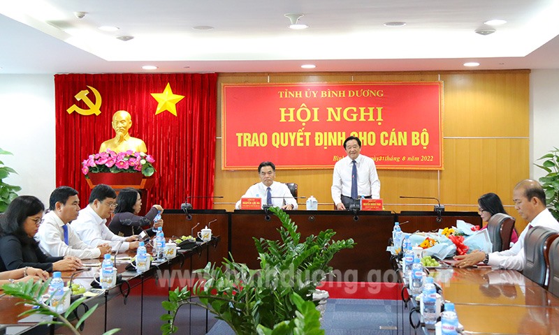 Ông Nguyễn Hoàng Thao phát biểu tại buổi lễ.Ảnh: UBND BD