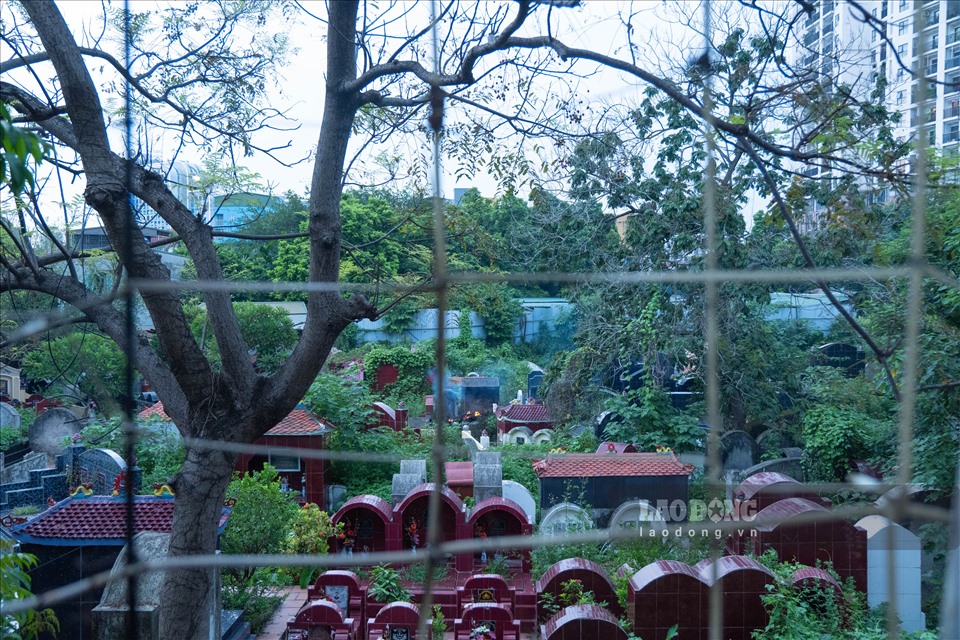 Cuối năm, người dân đến tảo mộ, chất cỏ thành đống to, đốt khói cả mấy ngày liền gây ô nhiễm.