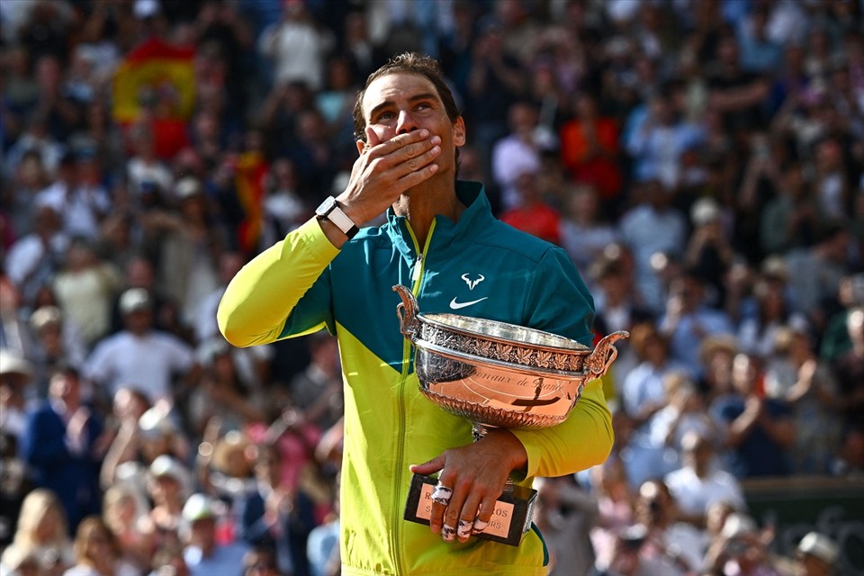 Trong năm 2022, Nadal đánh 8 giải, vào chung kết 5 lần và giành 4 chức vô địch. Ảnh: AFP