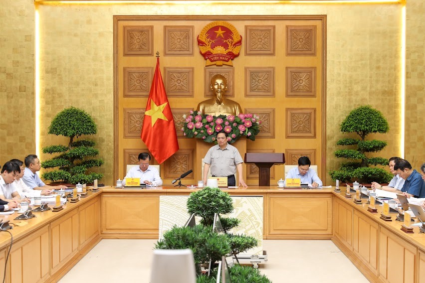 Thủ tướng Phạm Minh Chính chủ trì cuộc làm việc. Ảnh: Nhật Bắc