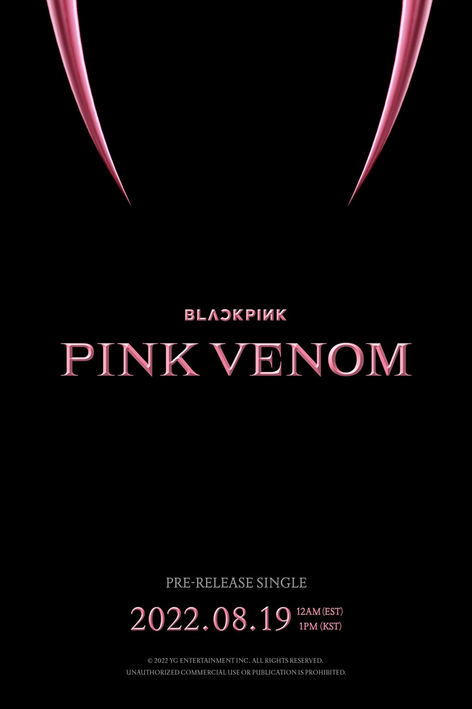Poster của “Pink Venom” trước thềm comeback. Ảnh: SOOMPI