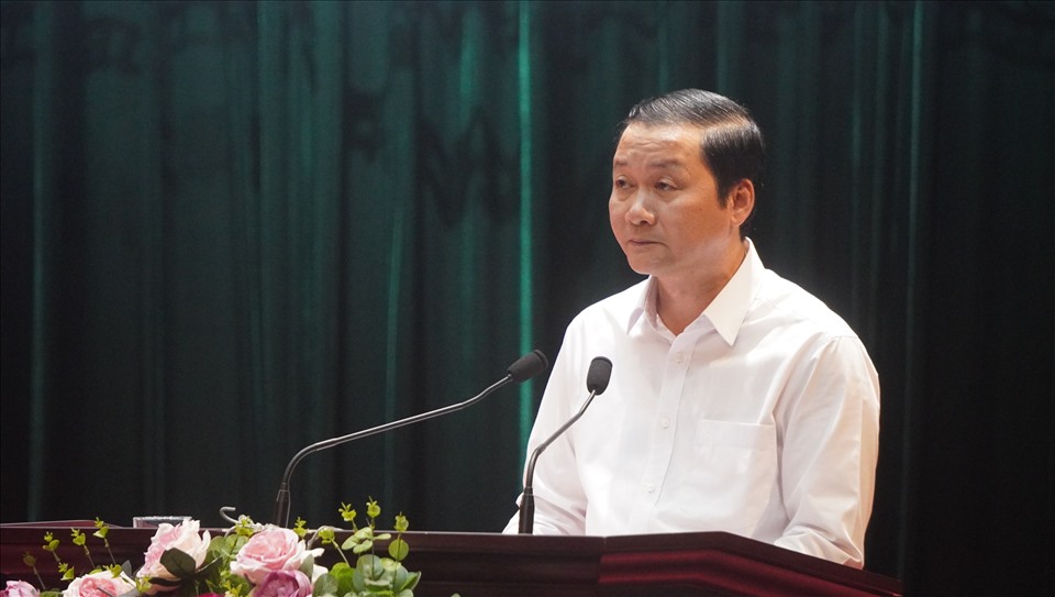 Chủ tịch UBND tỉnh Thanh Hóa Đỗ Minh Tuấn phát biểu tại chương trình. Ảnh: Q.D