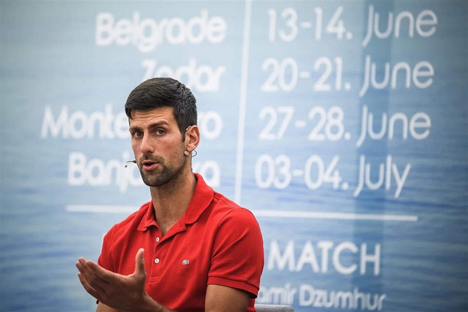 Adria Tour là sự kiện Djokovic tổ chức vì mục đích từ thiện. Ảnh: SBS