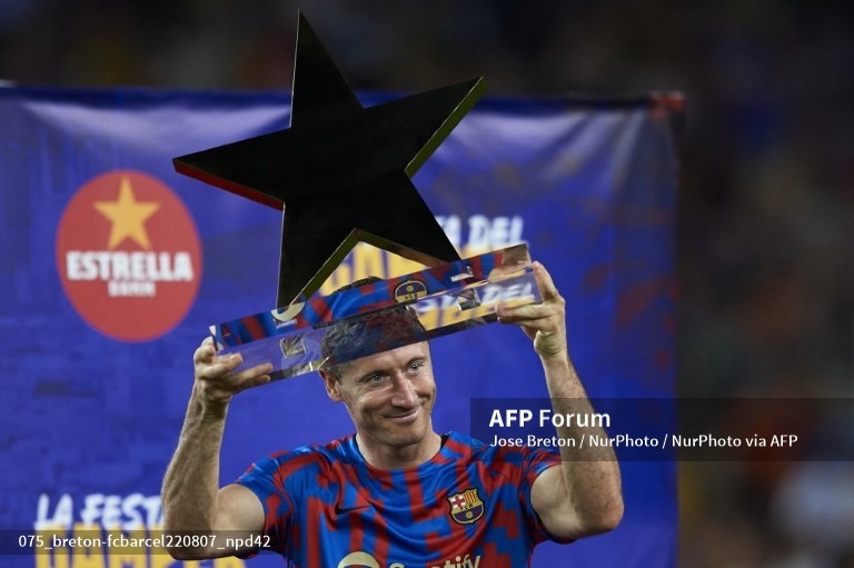 Lewandowski khởi đầu đầy kỳ vọng tại Barcelona.  Ảnh:  AFP