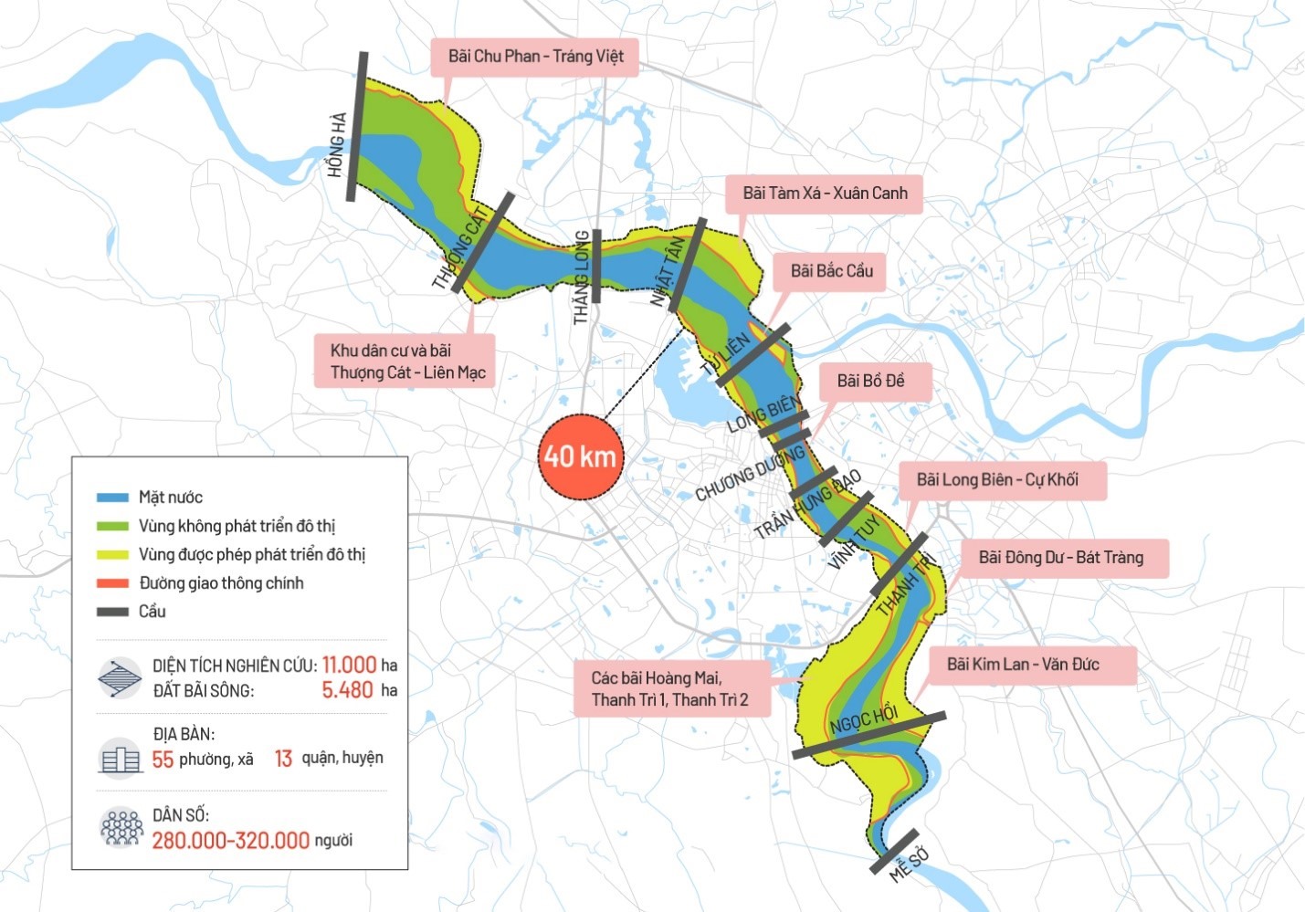 Quy hoạch đô thị sông Hồng –  đòn bẩy thép tăng nhiệt thị trường BĐS khu vực Long Biên.