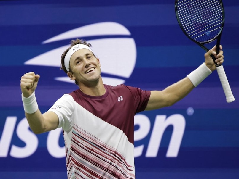 Casper Ruud vào chung kết US Open lần đầu tiên trong sự nghiệp. Ảnh: AFP.