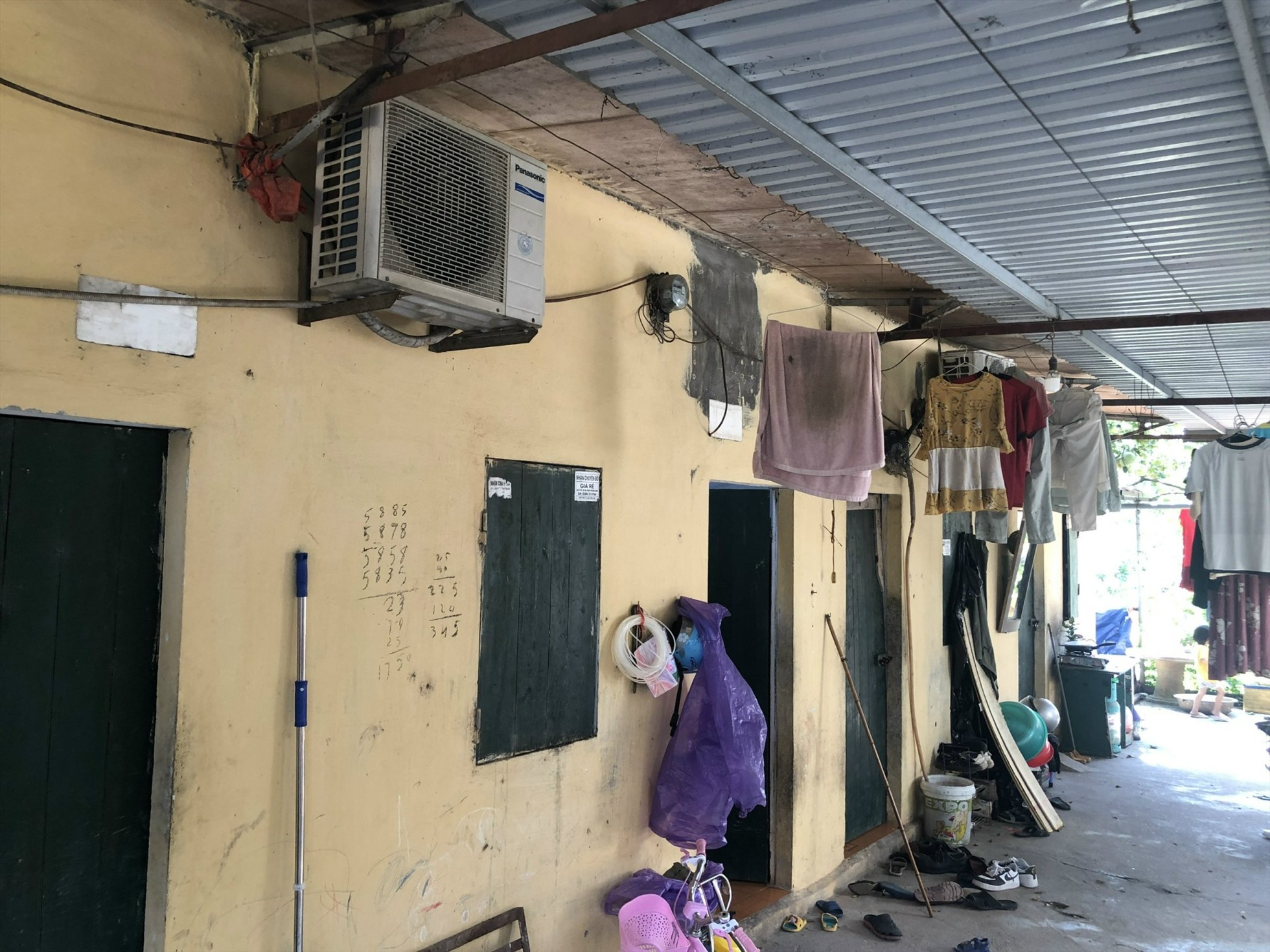 Một khu nhà trọ dành cho công nhân thuê tại xã Kim Chung, huyện Đông Anh, Hà Nội.