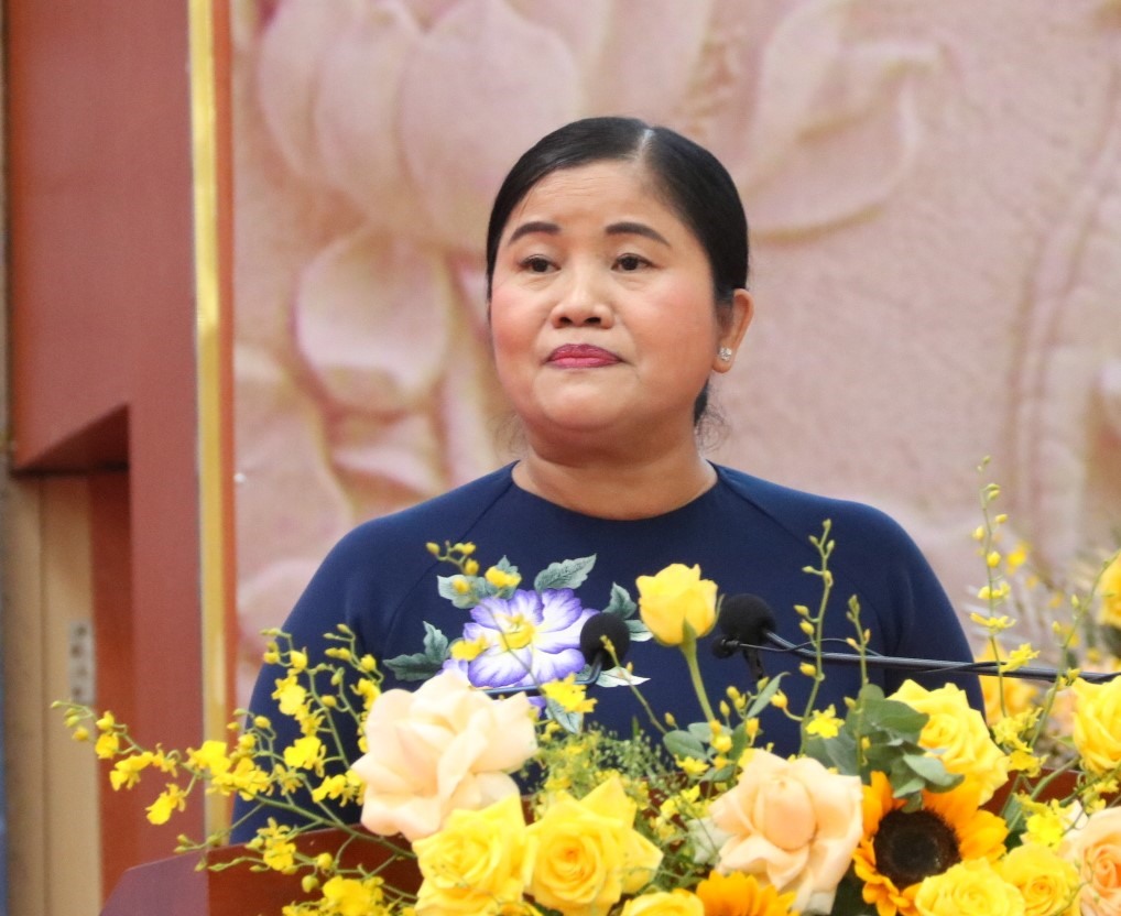 Bà Trần Tuệ Hiền - Chủ tịch UBND tỉnh Bình Phước. Ảnh: Đình Trọng