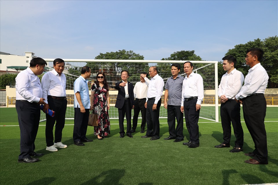 Một số hình ảnh tại Lễ khánh thành Trung tâm đào tạo bóng đá trẻ Bắc Giang. Ảnh: H.A