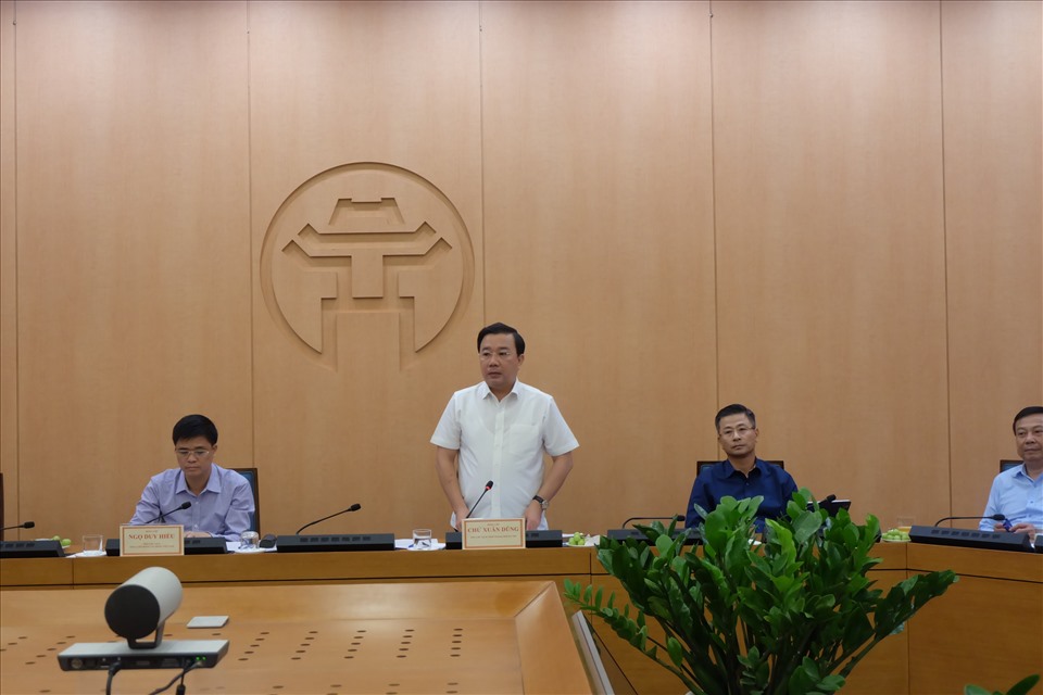 Phó Chủ tịch Uỷ ban Nhân dân Thành phố Hà Nội Chử Xuân Dũng phát biểu tại buổi khảo sát. Ảnh: MQ