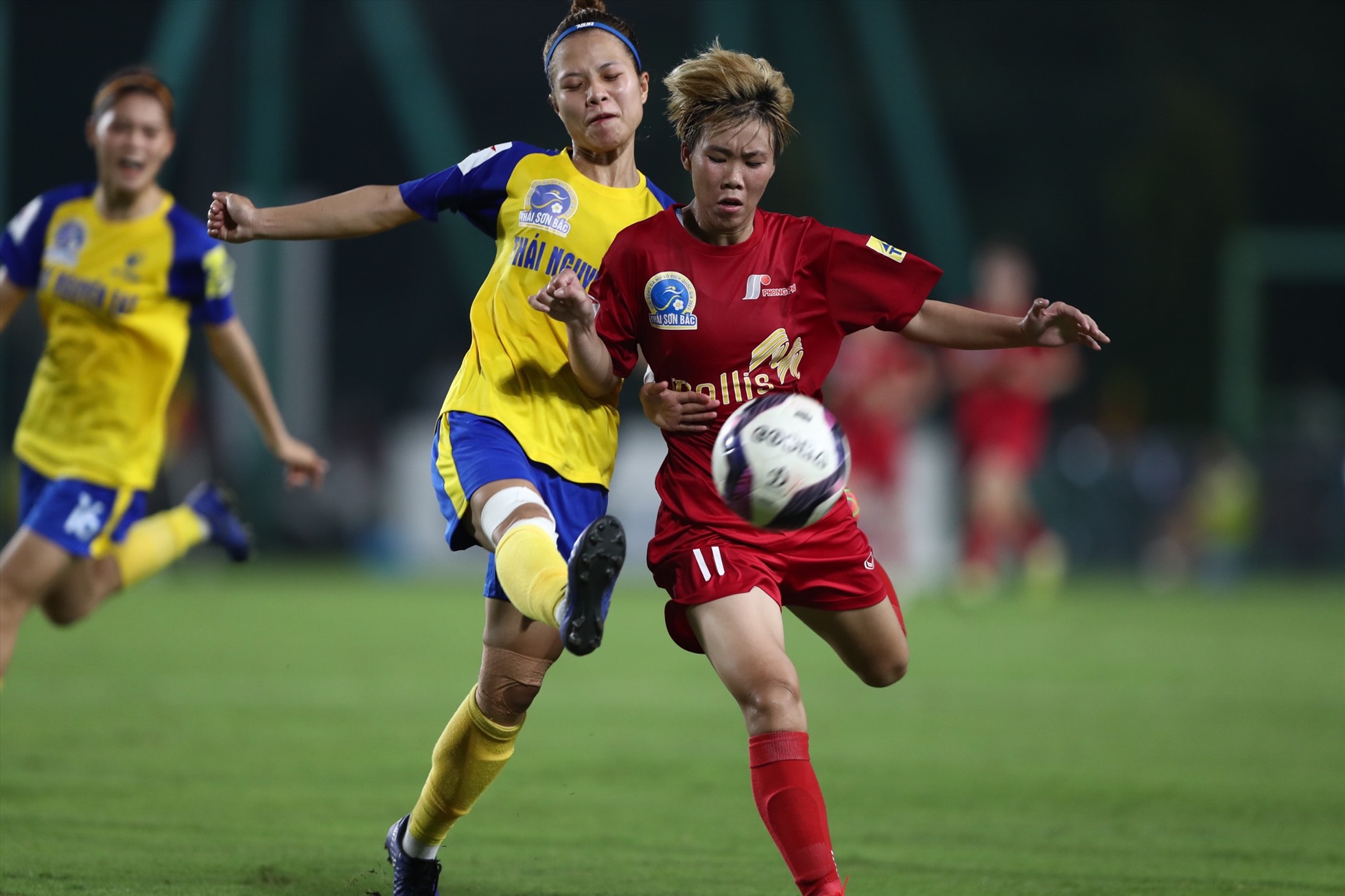 Thái Nguyên T&T chia điểm với Phong Phú Hà Nam ở vòng 5 Giải nữ vô địch quốc gia - Cúp Thái Sơn Bắc 2022. Ảnh: VFF