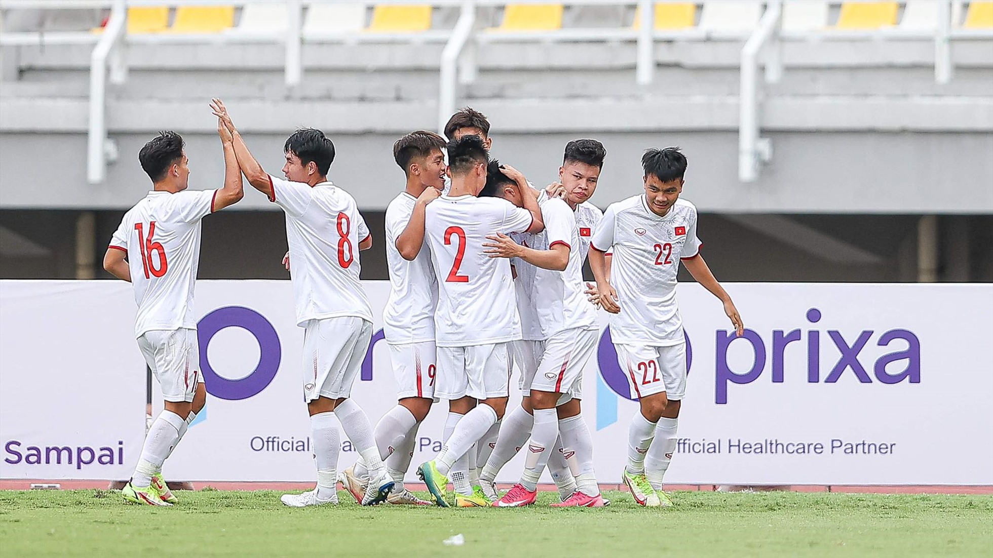 U20 Việt Nam ghi liên tiếp 2 bàn thắng. Ảnh: AFC