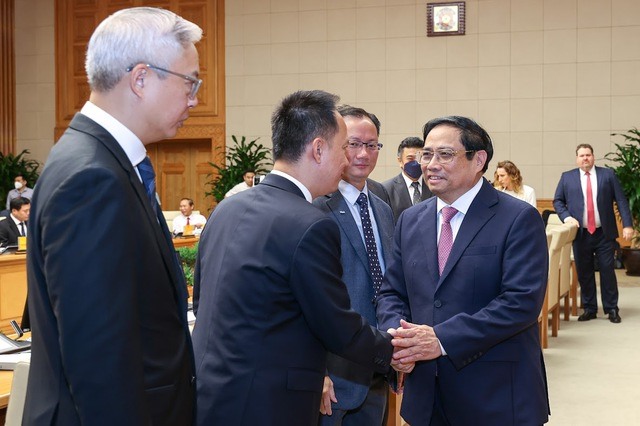 Thủ tướng Phạm Minh Chính với các doanh nghiệp đầu tư nước ngoài dự Hội nghị